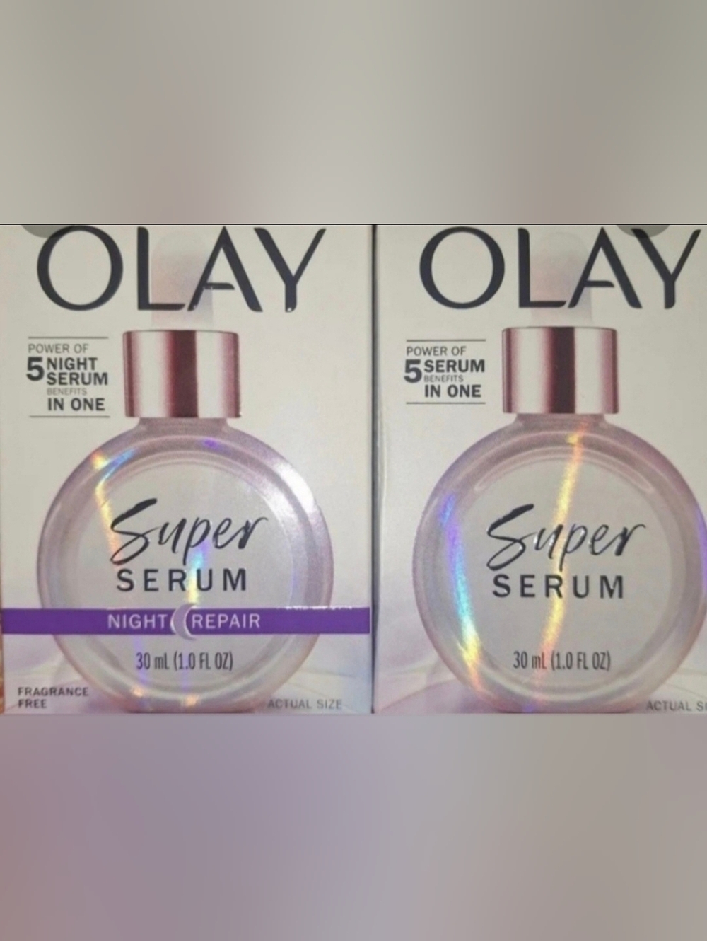 NWT FULL SET Olay Super Serum Duo 5-in-1 Complete Care Day And Night Super Serum